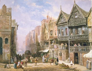 Rue Watergate, vers Eastgate, Chester, vers 1870